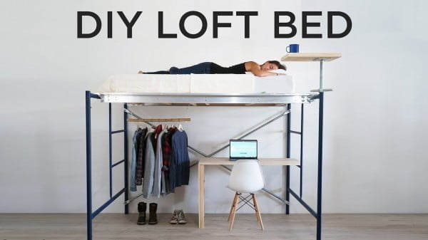 DIY Loft Bed #DIY #homedecor #furniture #bedroom