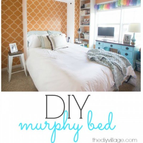 DIY Murphy Bed; Making Room For Guests #DIY #furniture #bedroomdecor #homedecor