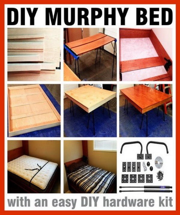How To Build A DIY Murphy Bed With Hardware Kit #DIY #furniture #bedroomdecor #homedecor