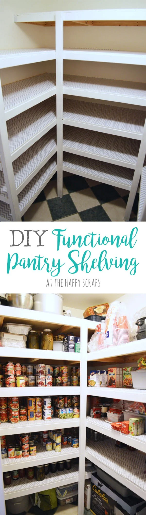DIY Functional Pantry Shelving