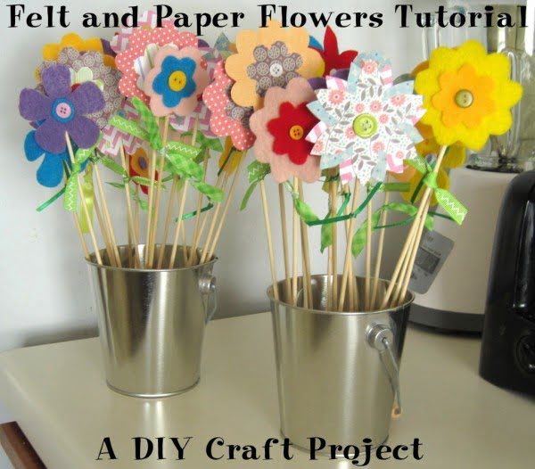 Felt and Paper Flowers Tutorial: DIY Craft Project   