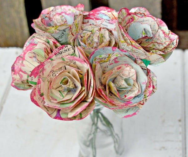 How to Make Simple but Beautiful Map Roses   