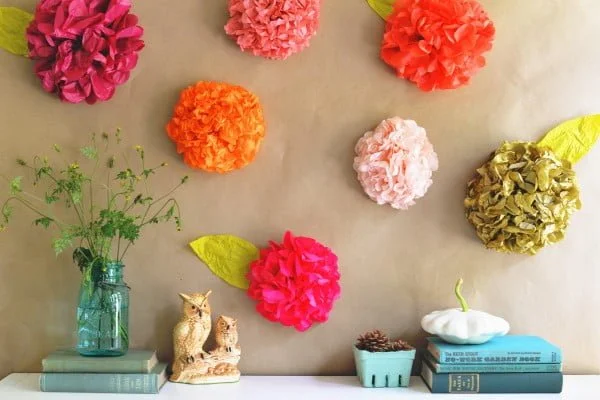 DIY Tissue Paper Flower Backdrop   
