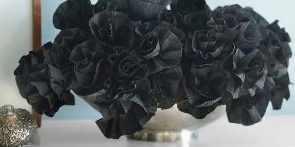 How to Make Black Crepe Paper Flowers   