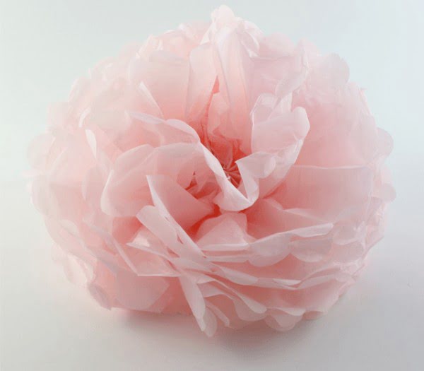 Make paper flowers from tissue paper   