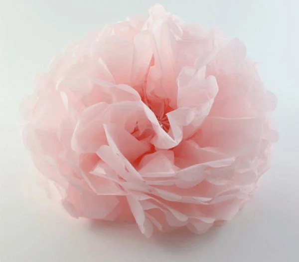 Make paper flowers from tissue paper   