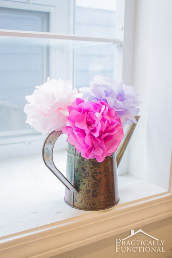 DIY Tissue Paper Flowers || Practically Functional   