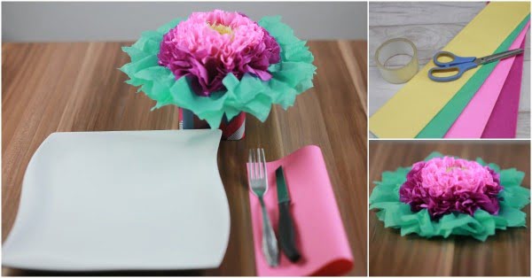 How to Make These Colorful Tissue Paper Flowers   