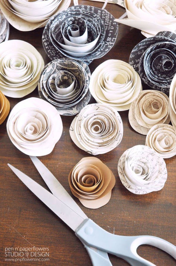 How to Make Easy DIY Spiral Paper Flowers   