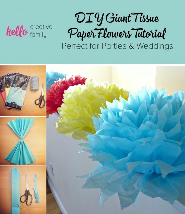 Tutorial- How To Make DIY Giant Tissue Paper Flowers   