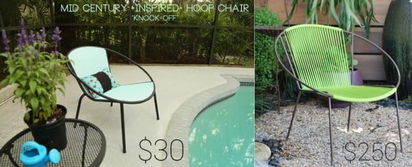 Mid Century for Less- DIY Tutorial for Painted Patio Chair     
