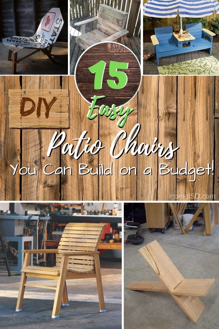 A good DIY patio chair is what your patio or backyard needs. Check out these brilliant DIY ideas! #DIY #patio #backyard #furniture