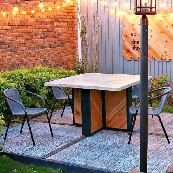 Concrete Outdoor Table Base: With UnCookie Cutter     