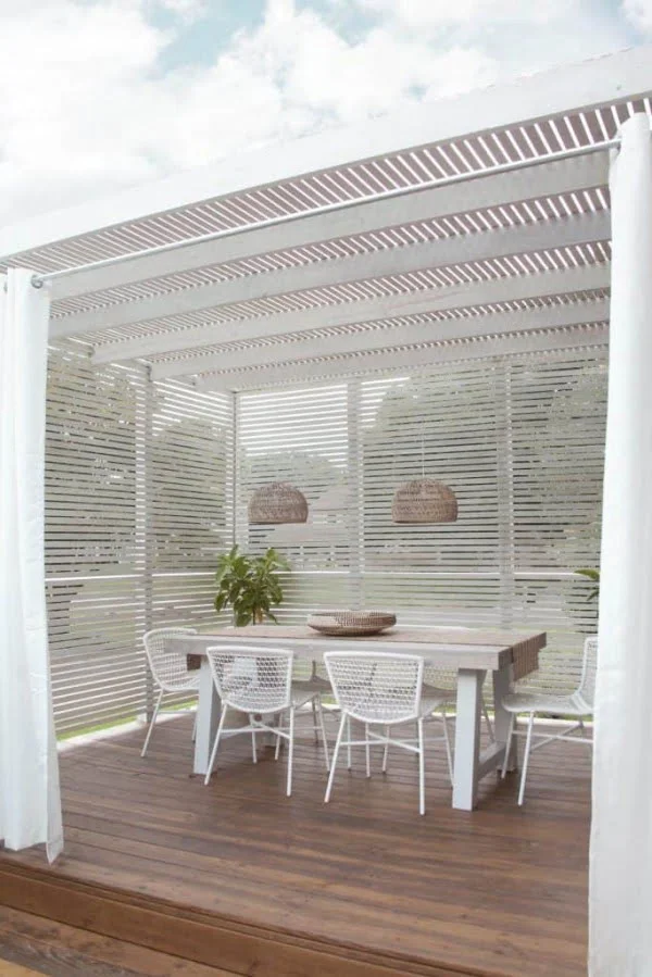 How to Build a Slat Wood Pergola   
