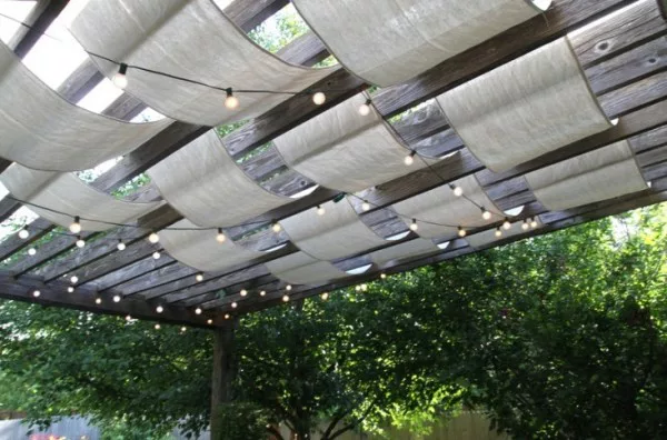 DIY: Instant Painter's Drop Cloth Pergola   
