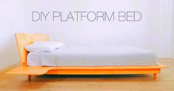 DIY Platform Bed With Build-in/Floating Nightstands #diy #homedecor #bedroomdecor