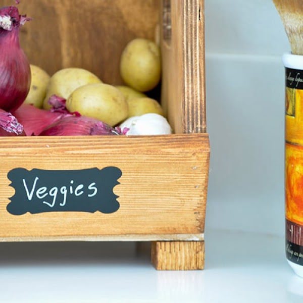DIY Vegetable Storage Bin with Dividers    
