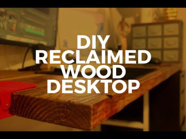 DIY Reclaimed Wood Desk Countertop #DIY #reclaimedwood #rustic #homedecor #farmhouse