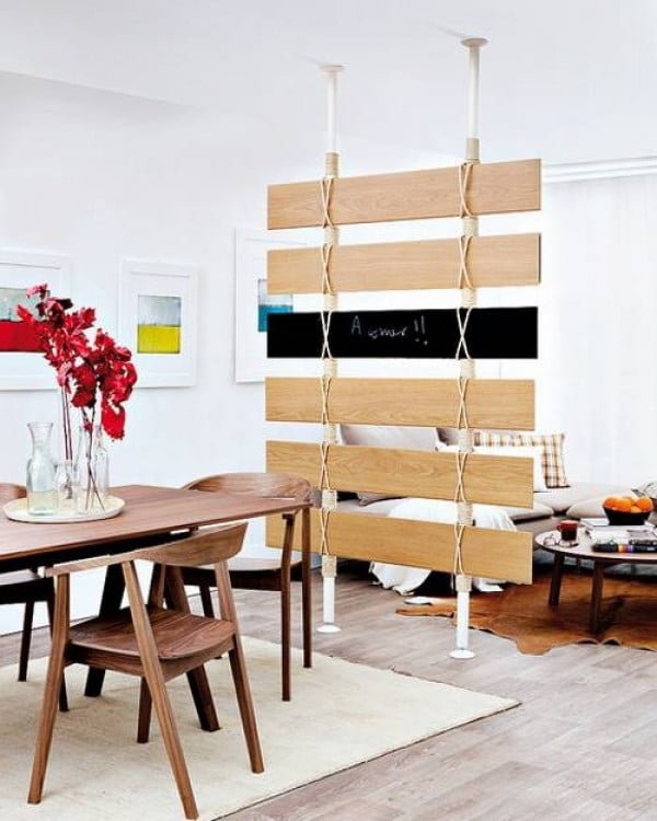 Recycling Wood Floor Pieces for DIY Room Dividers and Wall Decorations
