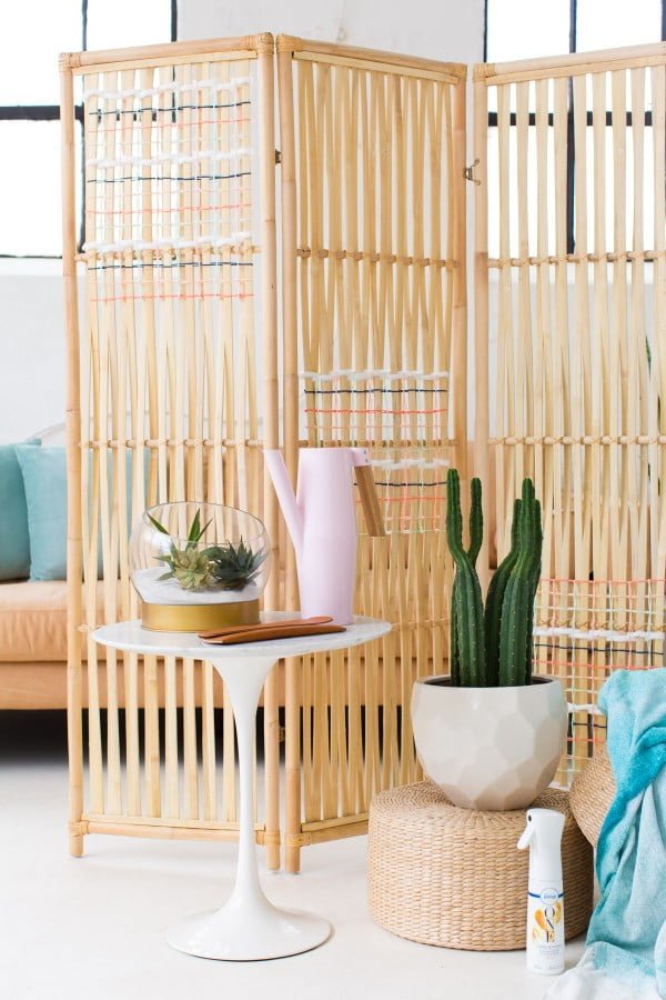 DIY Ikea Hack Woven Room Divider | Sugar & Cloth DIY