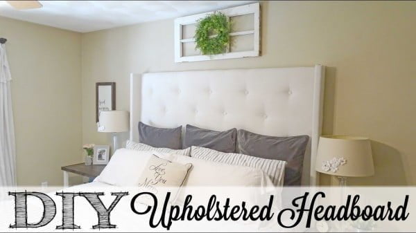 DIY Upholstered Headboard #diy #homedecor #bedroomdecor
