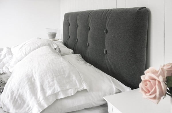 DIY Upholstered Headboard #diy #homedecor #bedroomdecor