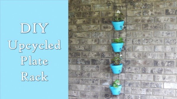 DIY Upcycled Plate Rack In To A Wall Planter   