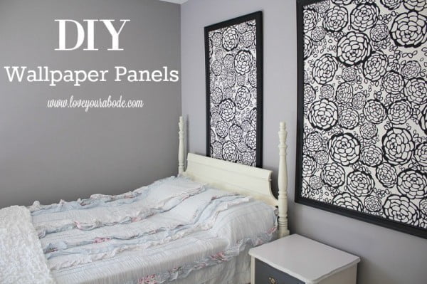 DIY Wallpaper Panels #DIY #walldecor #homedecor