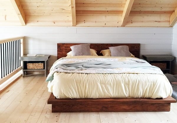 DIY Rustic Modern 2x6 Platform Bed