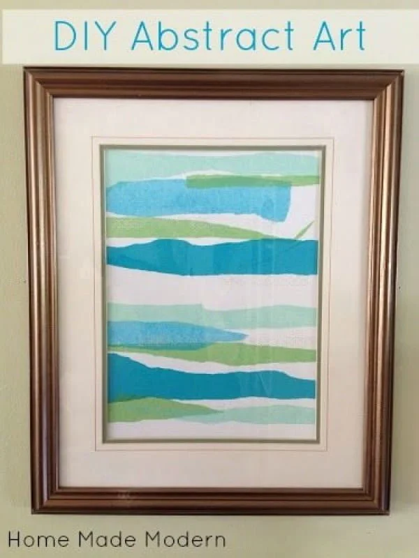 DIY Abstract Art Using Tissue Paper     