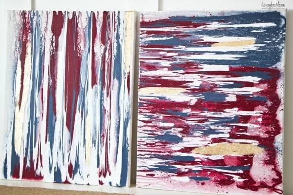 Americana DIY Abstract Art     