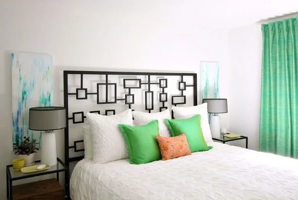 DIY Abstract Art for the Bedroom     