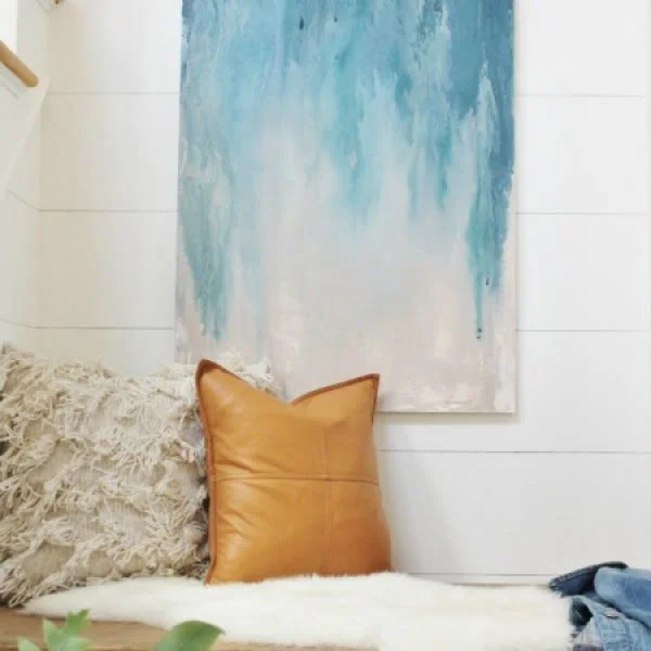 DIY Abstract Art Using Paint Samples     