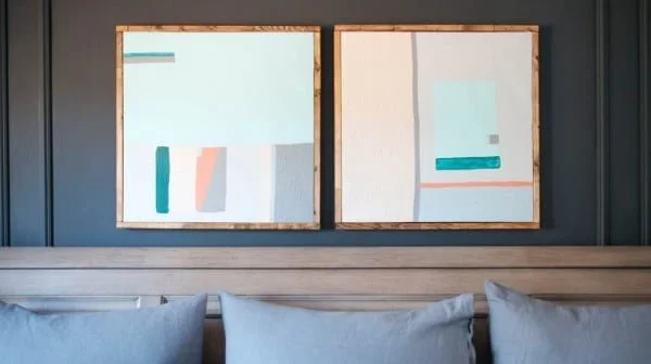 DIY Abstract Art From Thrifted Canvases     
