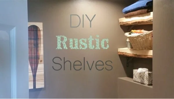 DIY Rustic Bathroom Shelves   decor    