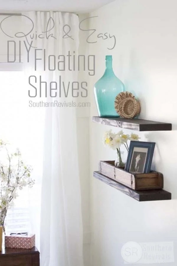 Quick, Easy & Budget friendly DIY Floating Shelves   decor    
