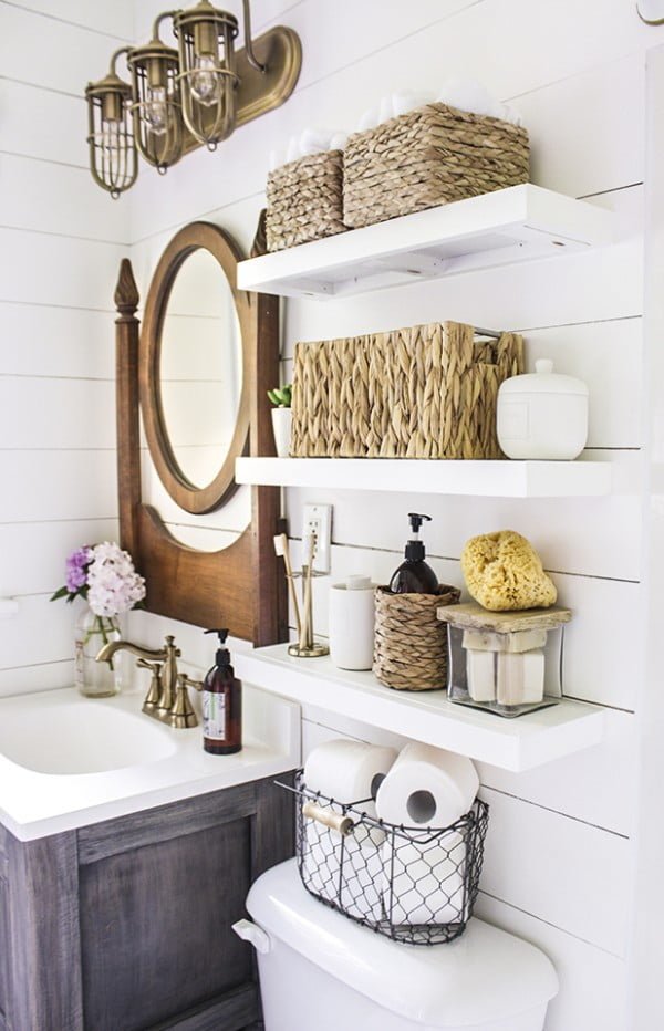 30 Easy Diy Bathroom Shelves To Increase Your Storage Space In Style