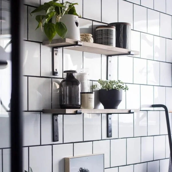 DIY Bathroom Shelves [How to Drill Into Tile]   decor    