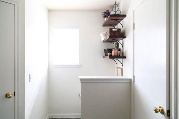 How to Install DIY Open Bathroom Shelves decor