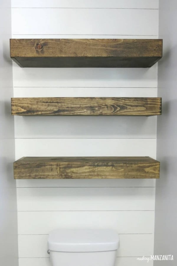 30 Easy DIY Bathroom Shelves to Increase Your Storage Space in Style