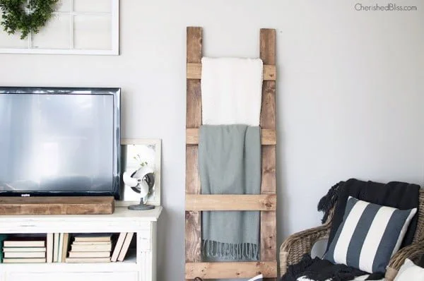 DIY Blanket Ladder Free Plans     