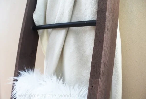 Metal and Wood DIY Blanket Ladder     