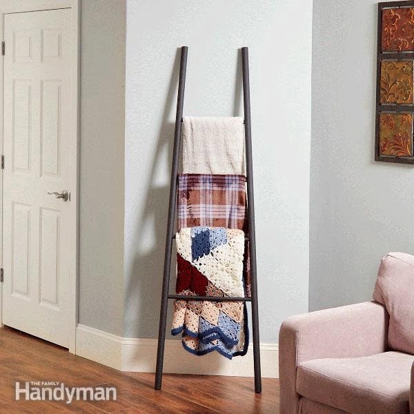 How to Make a Blanket Ladder with Dowels     