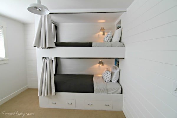 23 Easy Comfy Diy Bunk Beds You Can, How To Build In Wall Bunk Beds