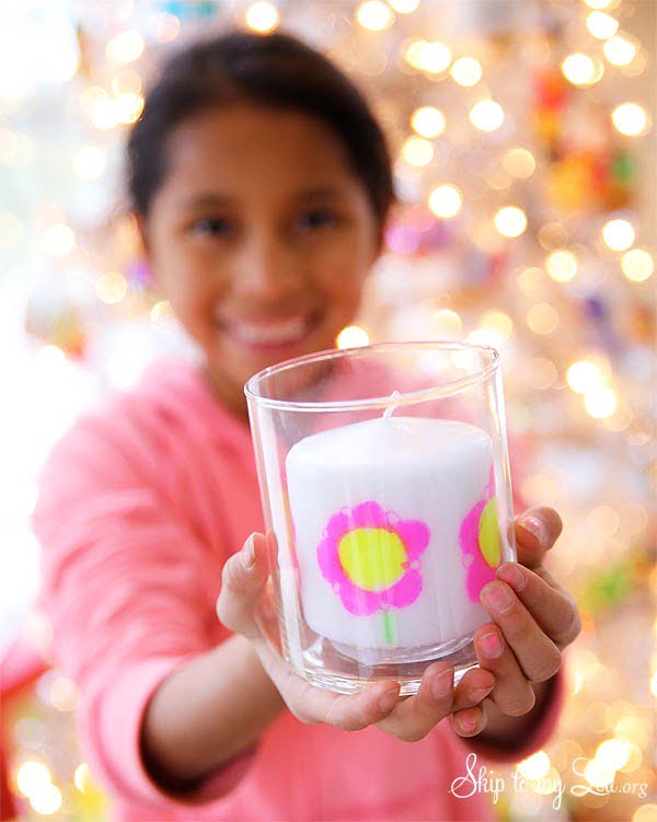 DIY Child's Artwork Candle