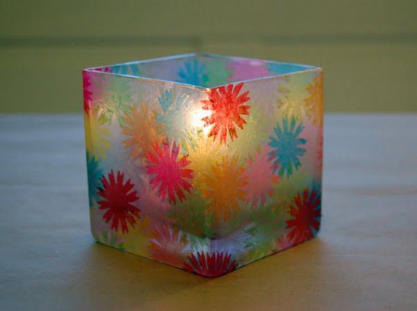 How to Decorative a Votive Holder like Stained Glass    