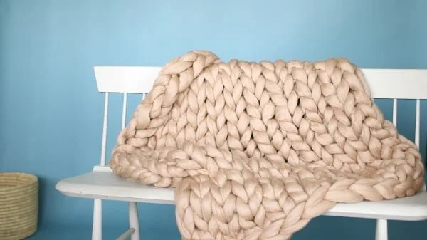 Arm-Knit Throw Blanket Video    