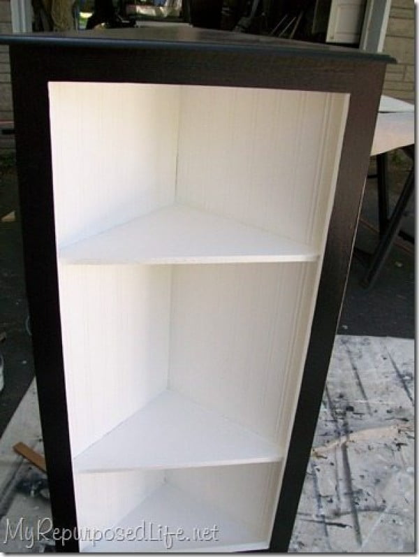 DIY corner cabinet    