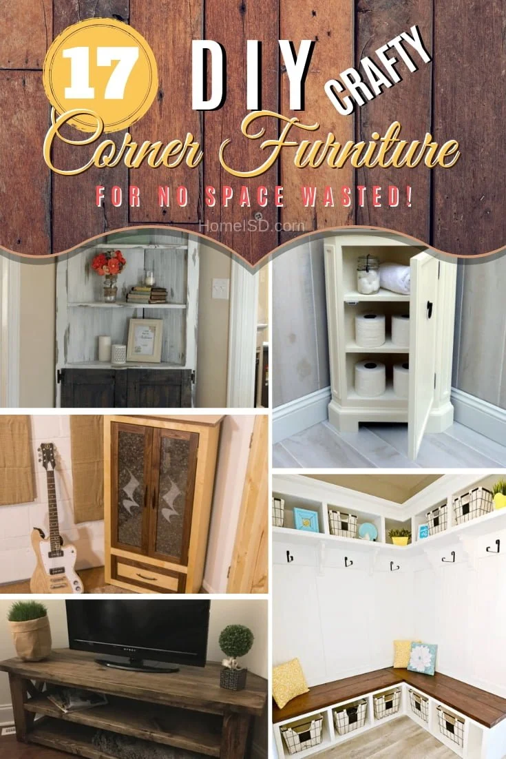 Waste no more space in your home by building DIY corner furniture. Some great ideas! #DIY #furniture #homedecor #woodworking