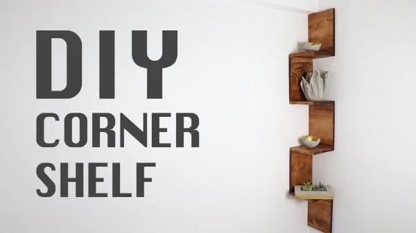WOODEN WALL CORNER SHELF (Diy Project)